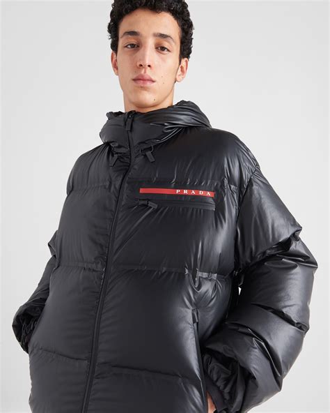 prada classic puffer jacket|prada puffer jacket men.